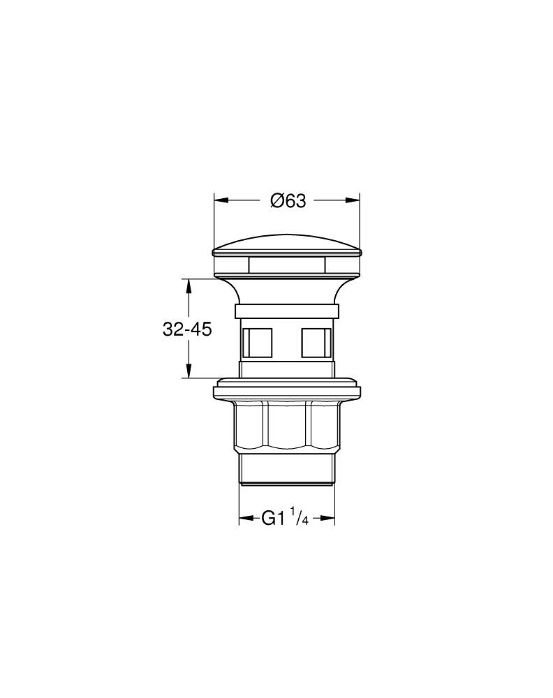Донный клапан Push-Open 1024642430 Grohe - Зображення 139008706-b6309.jpg