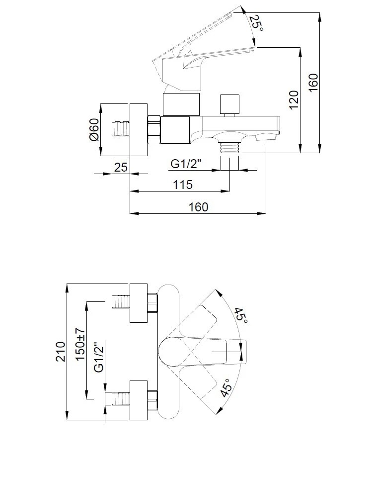 Змішувач для ванни Azure 156805024TB Total Black Adell - Зображення 13989813-db60c.jpg