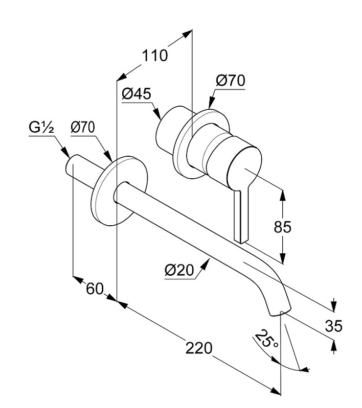 Змішувач для умивальника 220 Nova Fonte 202450515 хром Kludi - Зображення 140907748-37bb6.jpg