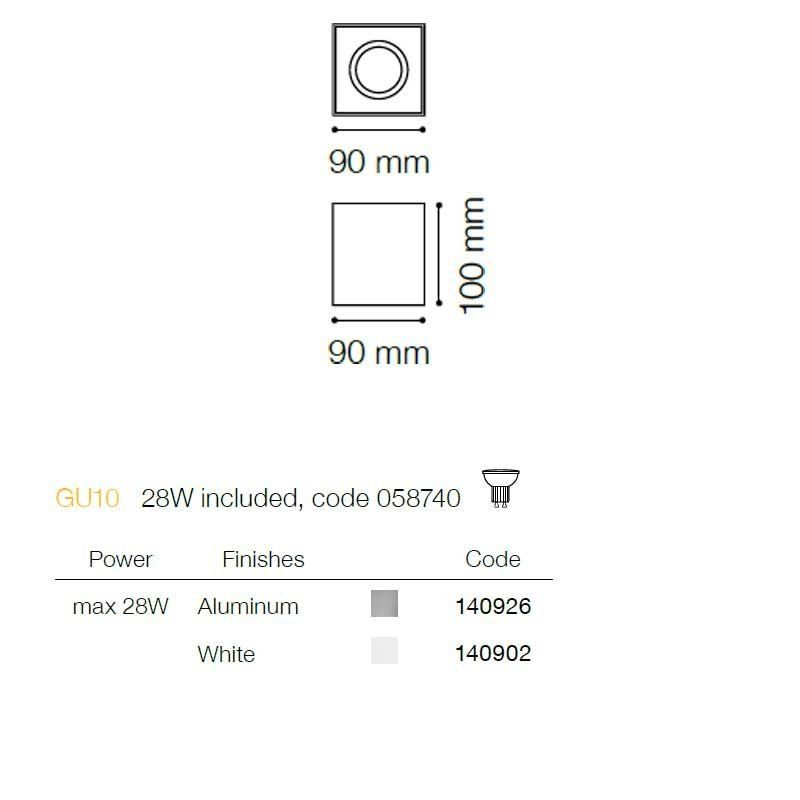 Точечный светильник MOOD PL1 D09 SQUARE BIANCO (140902), IDEAL LUX - Зображення 140926_.jpg