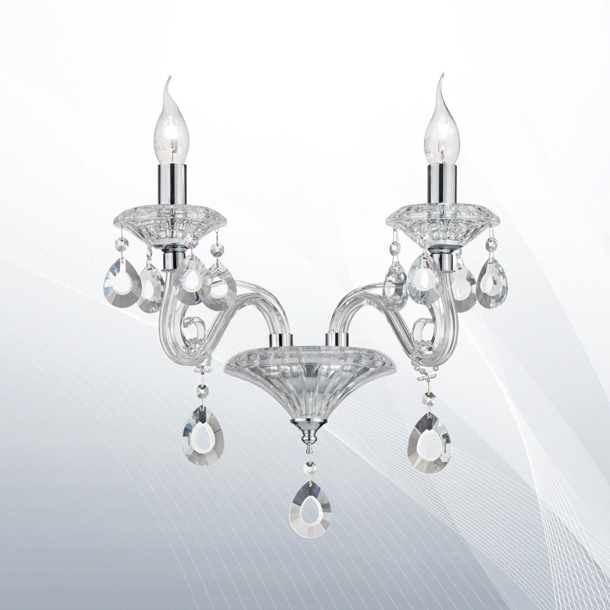 Бра NEGRESCO AP2 TRASPARENTE (141046), IDEAL LUX - Зображення