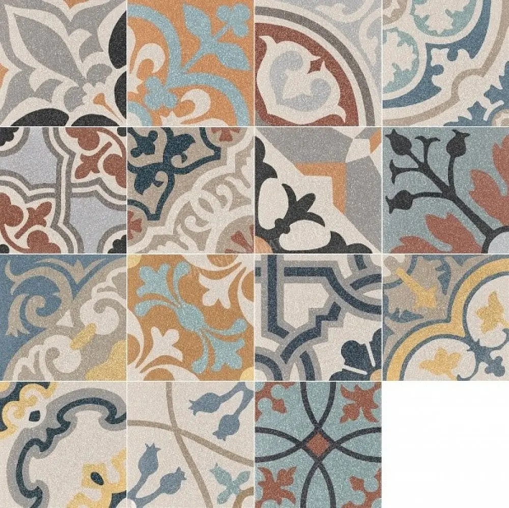 Плитка керамогранітна R639 Abitare декор Mix 200x200x10 Ragno - Зображення