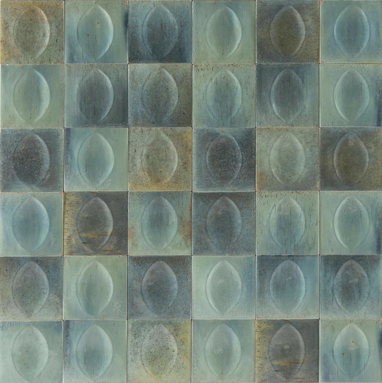 Плитка стінова R8GU Gleeze Turchese Egg STR 100x100x12,5 Ragno - Зображення