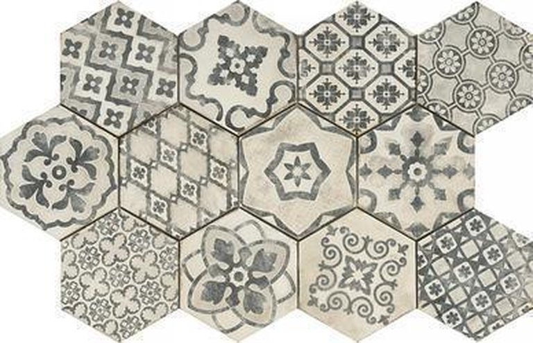 Плитка керамогранітна RGL3 Eden Esagona Romance Cotone 182x210 Ragno - Зображення