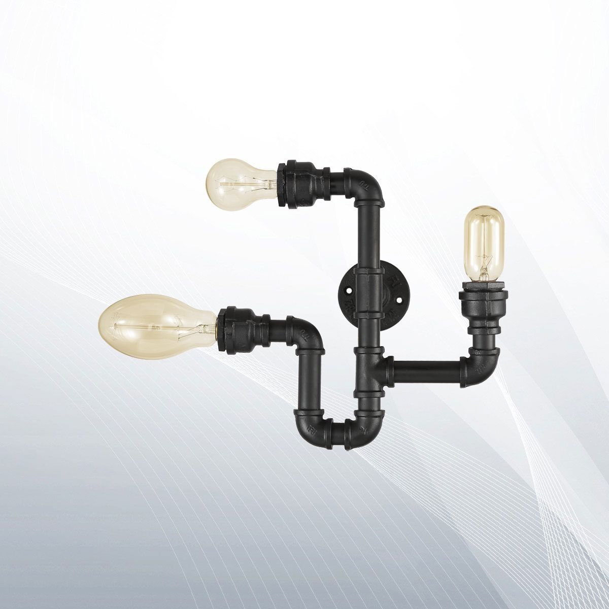 Світильник PLUMBER AP3 NERO (142517), IDEAL LUX - Зображення