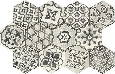 Плитка керамогранітна RGL2 Eden Esagona Romance Bianco 182x210 Ragno - Зображення