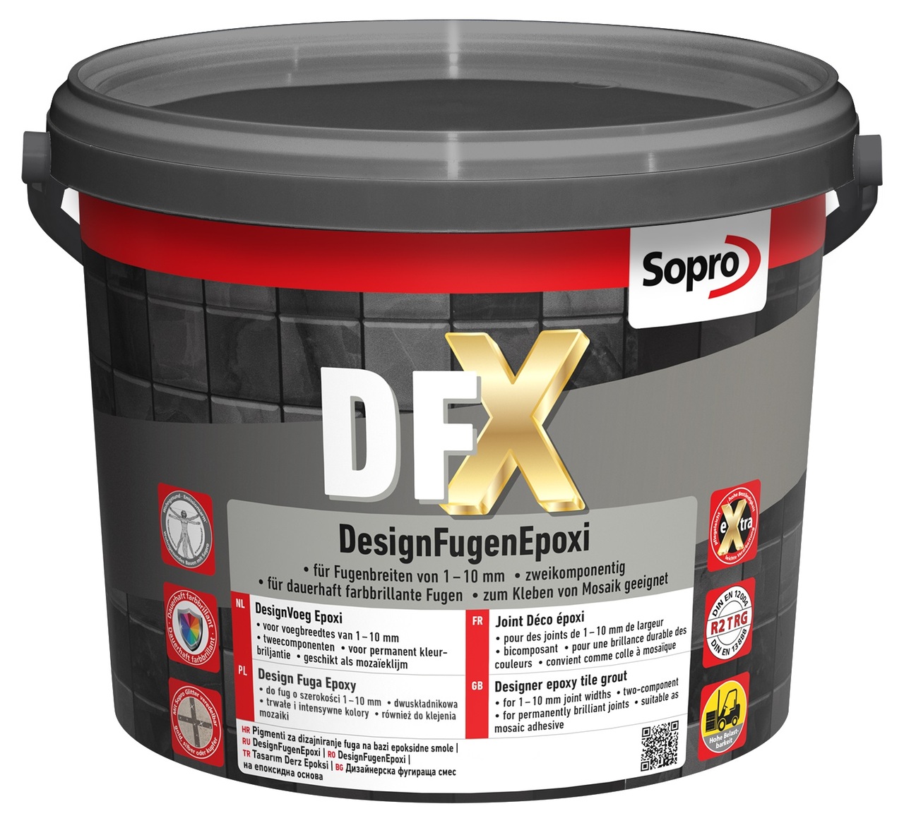 Епоксидна фуга Sopro DFX 1206 піщано-сірий №18 (3 кг) - Зображення