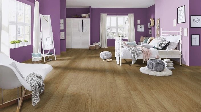 Ламінована підлога K627 Дуб Карамел Пісташіо MW 1click2go pure plus 1288x195x8 - Зображення 144634029-f17af.jpg