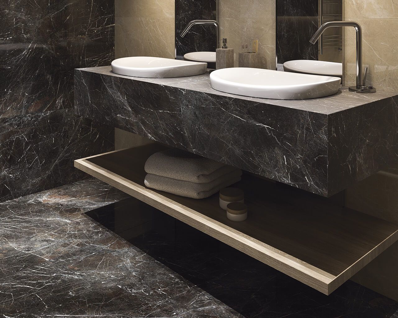 Плитка керамогранітна Tosi Brown POL 598x1198x9 Paradyz - Зображення 149c1-aranzacja-nowoczesnej-lazienki-tosi-cermika-paradyz.jpg