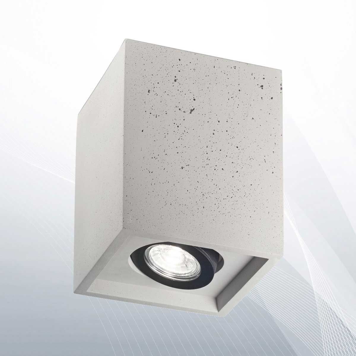 Точковий світильник OAK PL1 SQUARE CEMENTO (150475), IDEAL LUX - Зображення