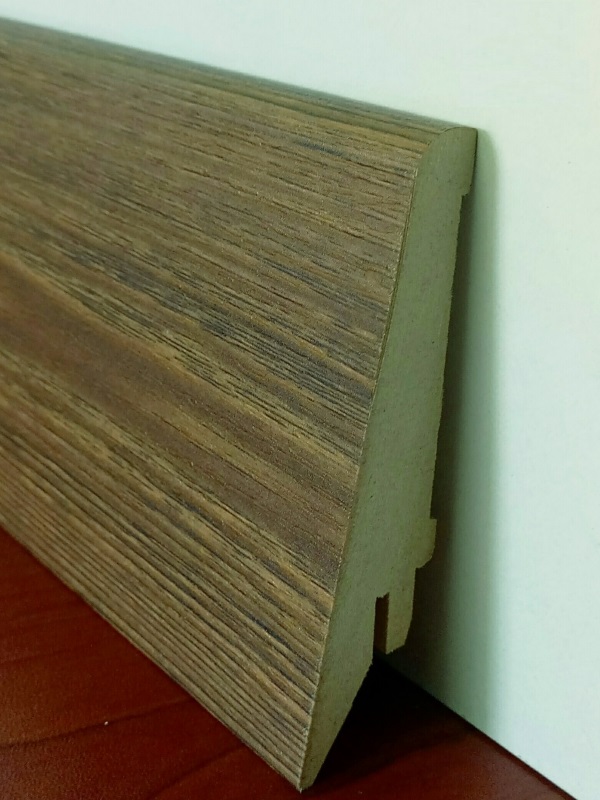 Плінтус МДФ Супер Профіль ПП 1682  Дуб Родос Темний - Зображення