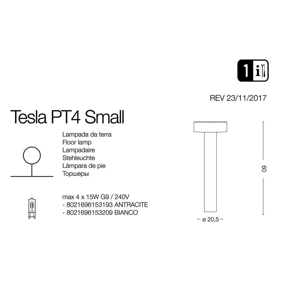 Світильник вуличний TESLA PT4 SMALL ANTRACITE (153193), IDEAL LUX - Зображення 153209-.jpg