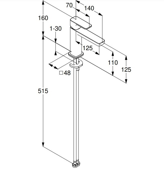 Смеситель для умывальника 110 Renon DN 15 422823975 черный matt Kludi - Зображення 153331370-9ed4c.jpg