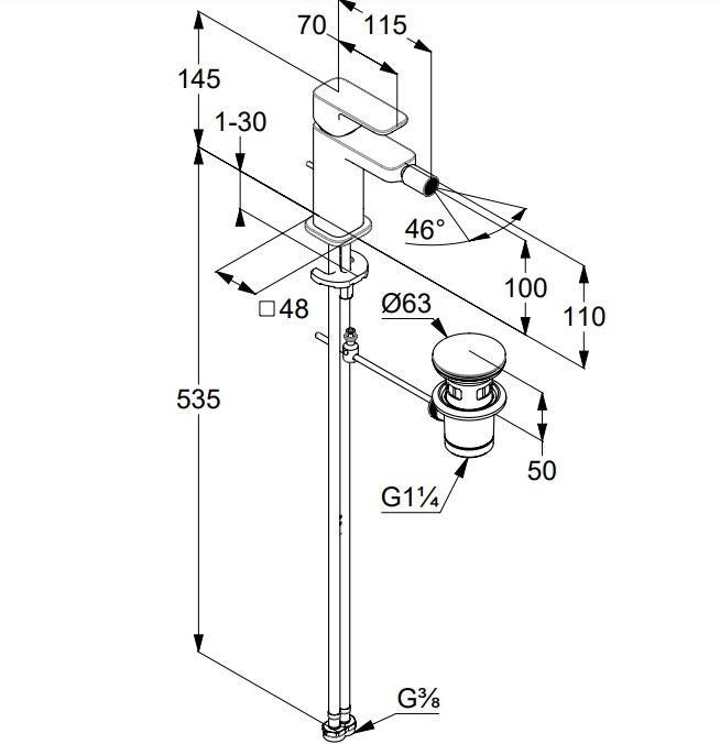 Змішувач для біде DN 15 Renon 422160575 Kludi - Зображення 153331372-3b0c1.jpg