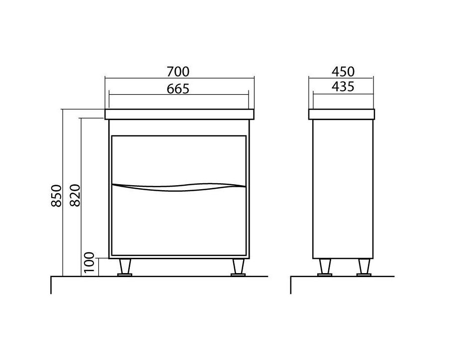 Шафка з умивальником Альфа Frame 70, Аква Родос - Зображення 154562-b8a8d.jpg