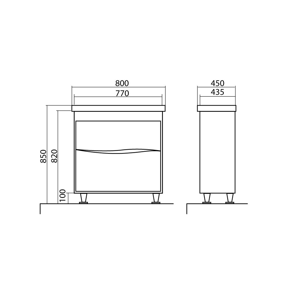 Шафка з умивальником Альфа Frame 80, Аква Родос - Зображення 154564-bd35d.jpg