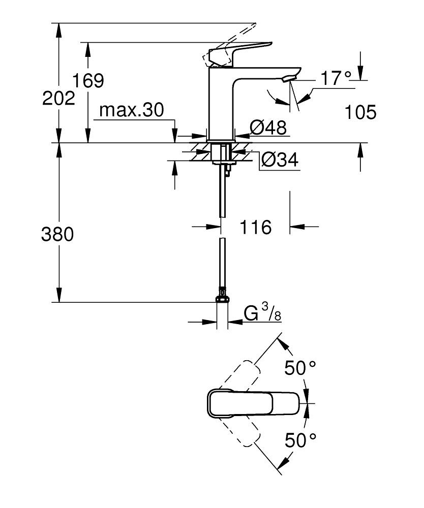 Смеситель для умывальника Cubeo M-Size 1017550000 Grohe - Зображення 154806616-4675d.jpg