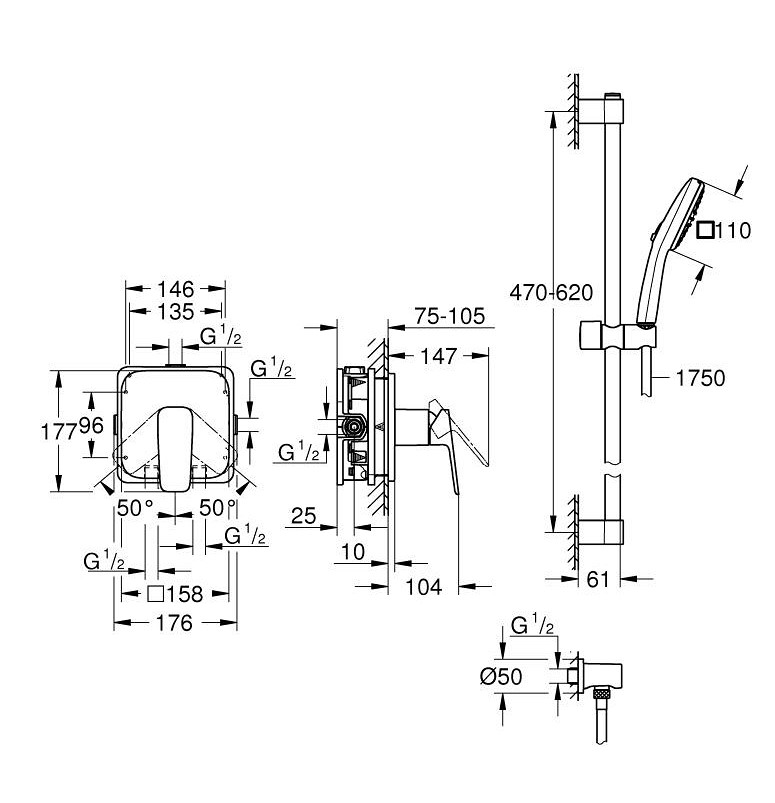 Душова система Cubeo 1053352430 Grohe - Зображення 154806634-543e5.jpg
