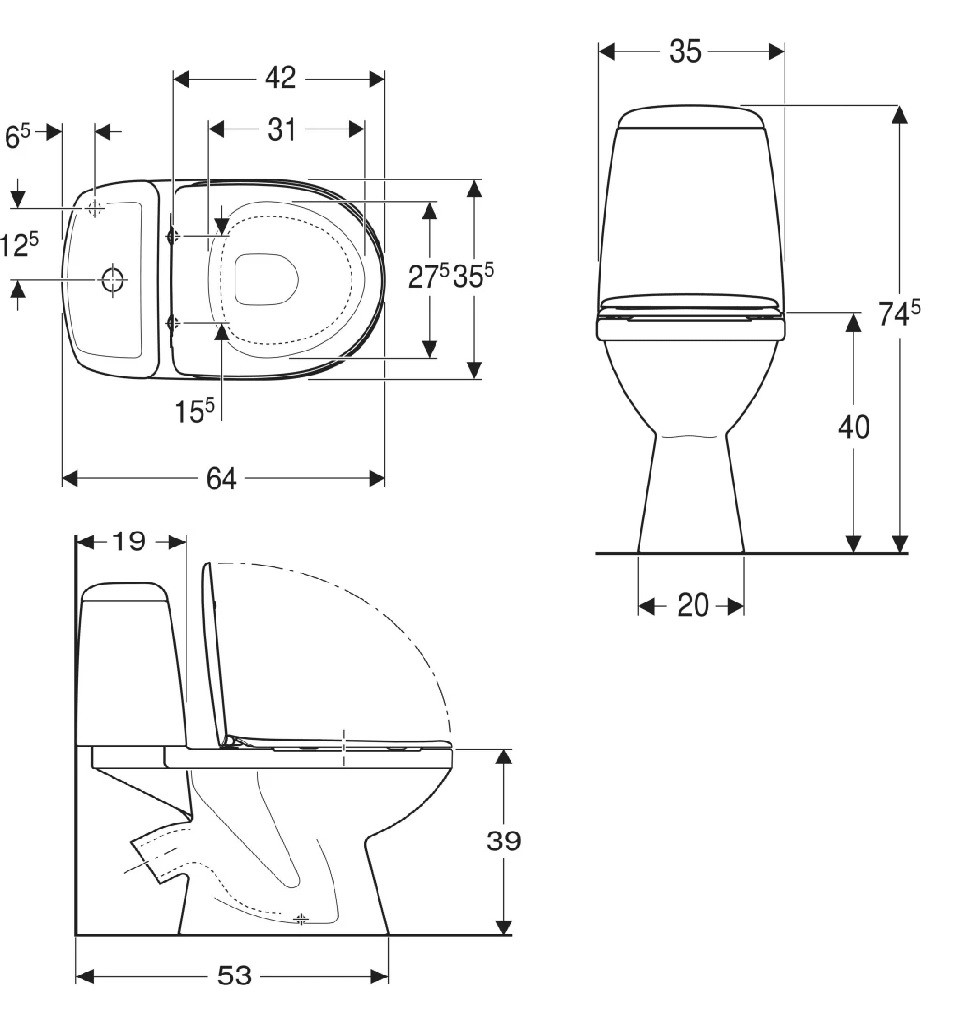 Компакт Solo з кришкою дюропласт soft-close S7923200UA Kolo - Зображення 155142860-6f951.jpg