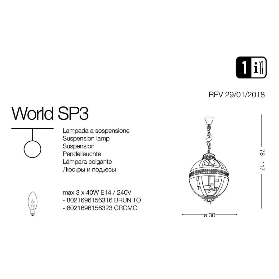 Люстра WORLD SP3 BRUNITO (156316), IDEAL LUX - Зображення 156323-.jpg