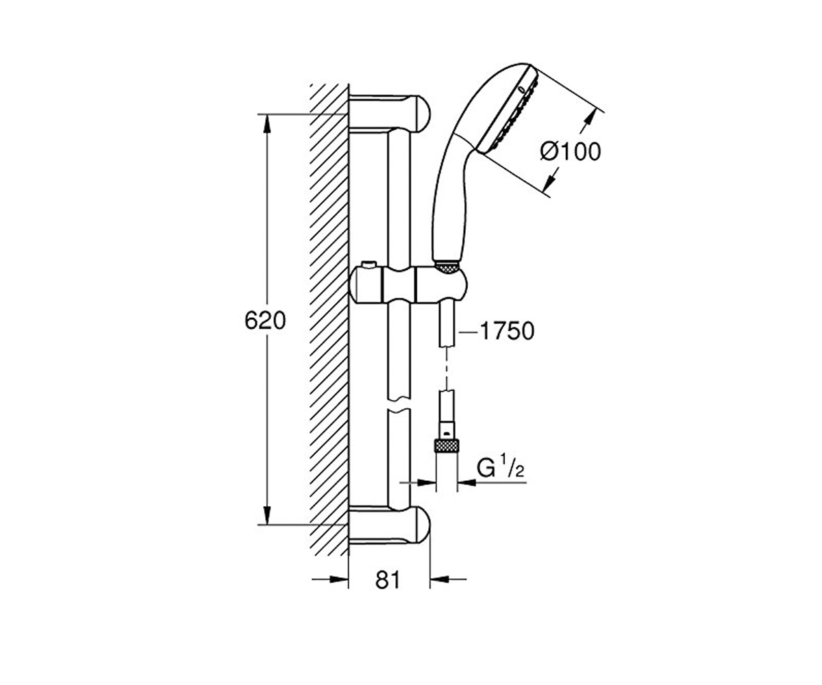 Душовий набір New Tempesta 100 (27598001), Grohe - Зображення 156595-95d1b.jpg