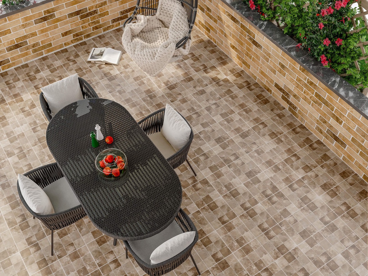 Плитка керамогранітна QD7730 Quadri Коричневий 300x300 Golden Tile - Зображення 156669460-5e288.jpg