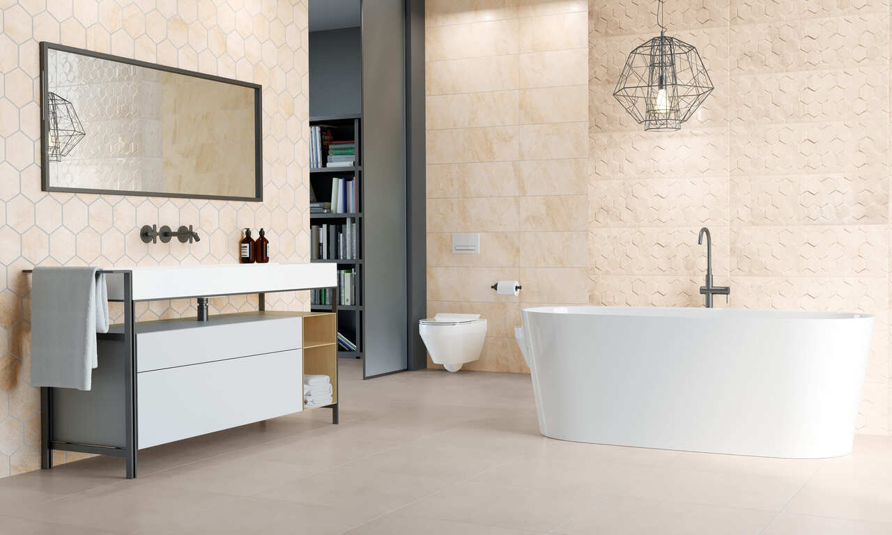 Плитка стінова Arena Cream RECT 250x750 Ceramika Color - Зображення 157520004-91a28.jpg