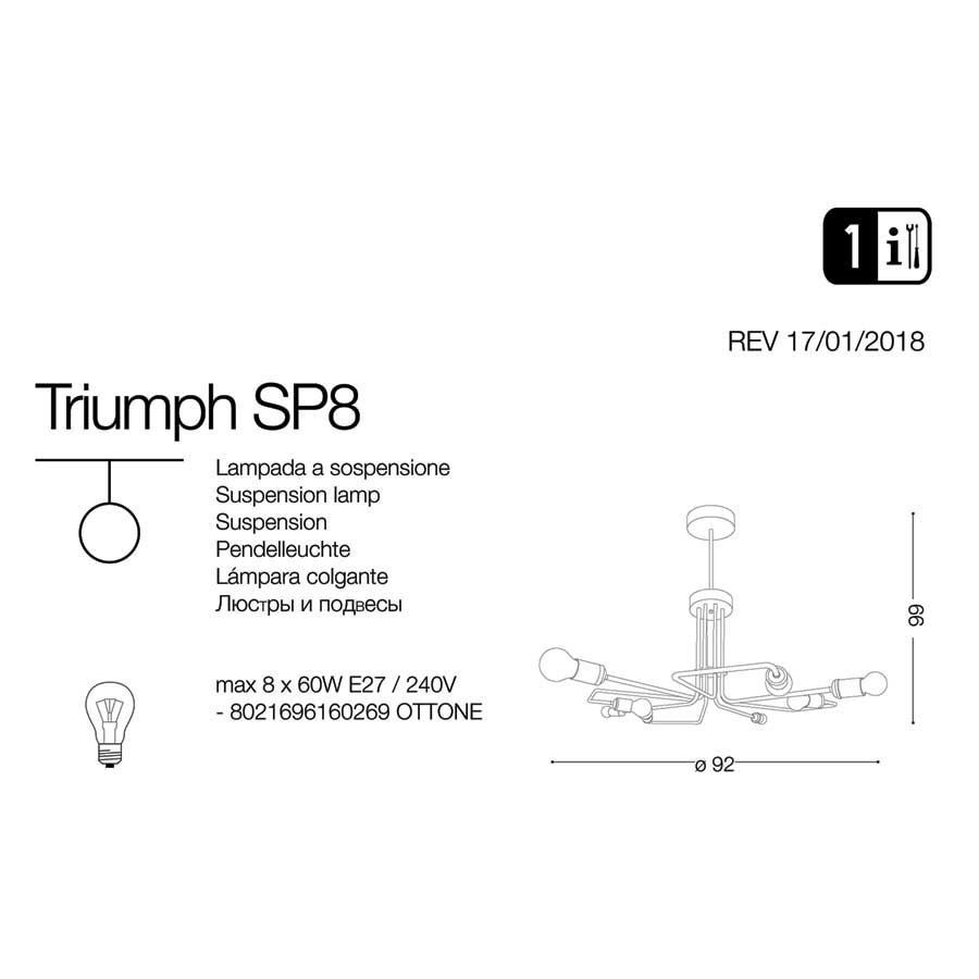 Люстра TRIUMPH SP8 NERO (242347), IDEAL LUX - Зображення 160269-1.jpg