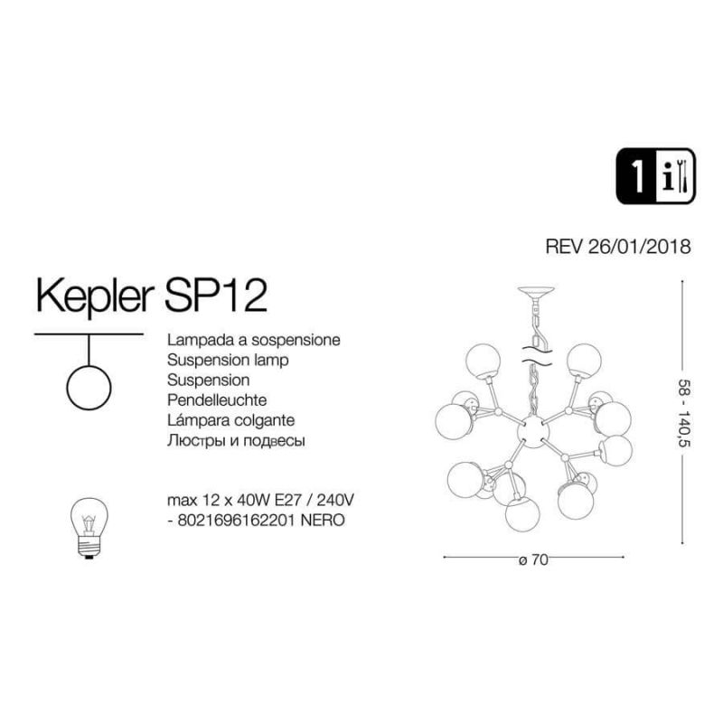 Люстра KEPLER SP12 (162201), IDEAL LUX - Зображення 162201-.jpg