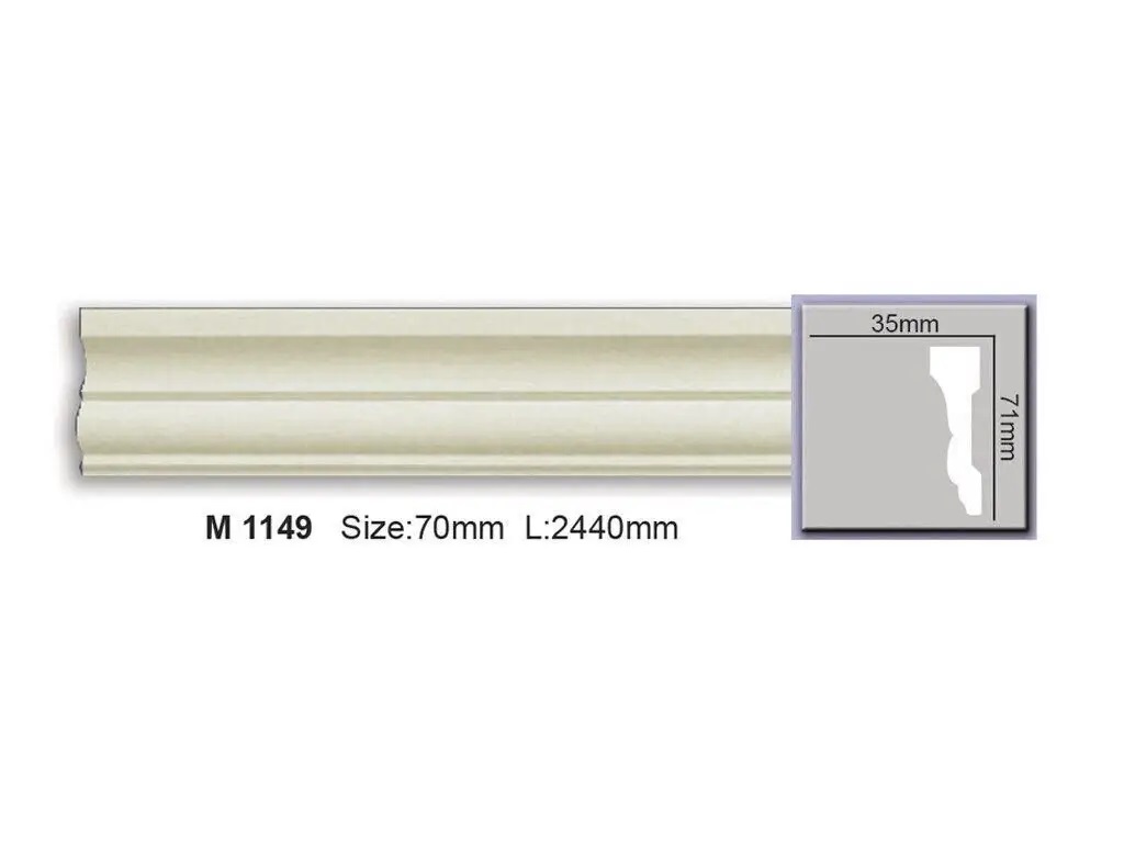 Молдинг з орнаментом поліуретановий Harmony (M 1149 Flexi), ELITE DECOR - Зображення