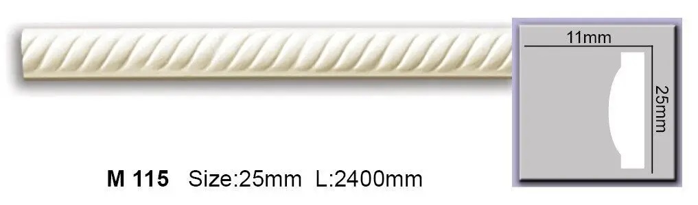 Молдинг з орнаментом поліуретановий Harmony (M 115), ELITE DECOR - Зображення