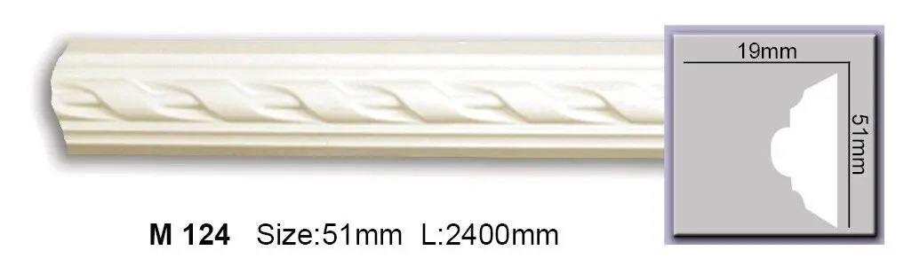 Молдинг с полиуретановым орнаментом Harmony (M 124), ELITE DECOR - Зображення