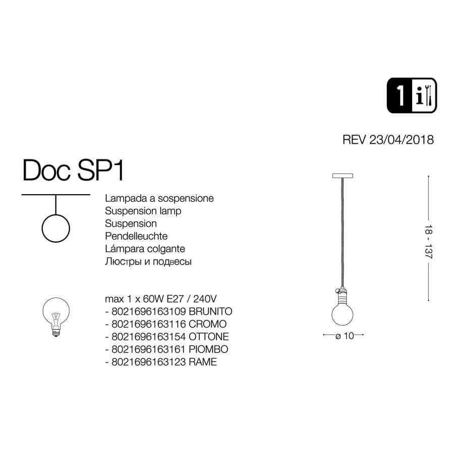 Люстра DOC SP1 RAME ANTICO (163123), IDEAL LUX - Зображення 163109-.jpg