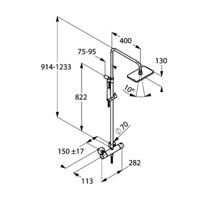 Душевая система Dual Shower System A-QA (4909505-00), Kludi - Зображення 163146-d94c2.jpg