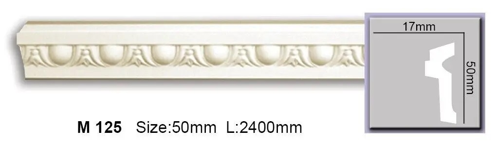 Молдинг з орнаментом поліуретановий Harmony (M 125), ELITE DECOR - Зображення