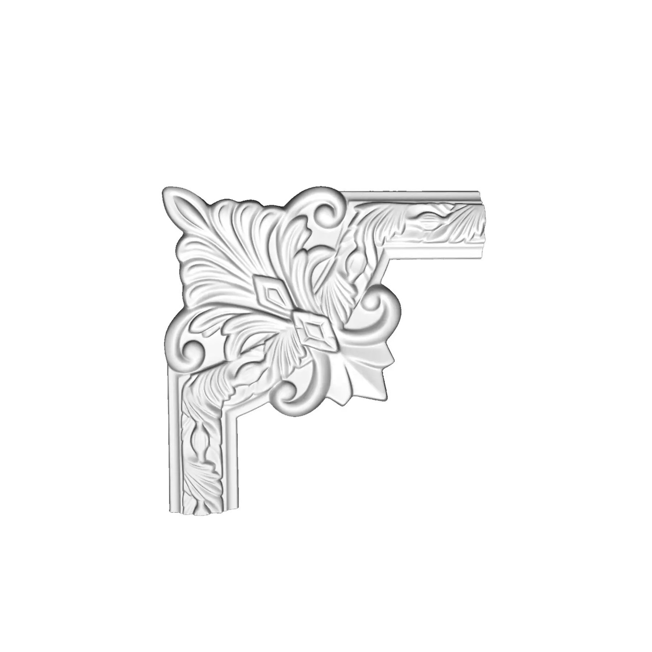 Кутовий елемент поліуретановий Harmony (M 128-3), ELITE DECOR - Зображення