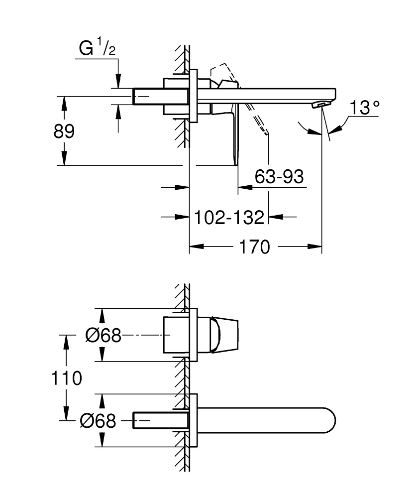 Смеситель для умывальника S-Size Eurosmart Cosmopolitan 19381000 Grohe - Зображення 164703128-4f903.jpg