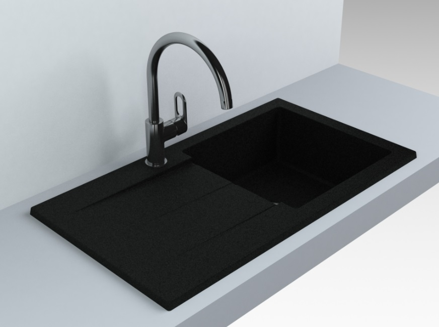 Кухонна мийка Tennessee 106080004 чорний Fancy Marble - Зображення