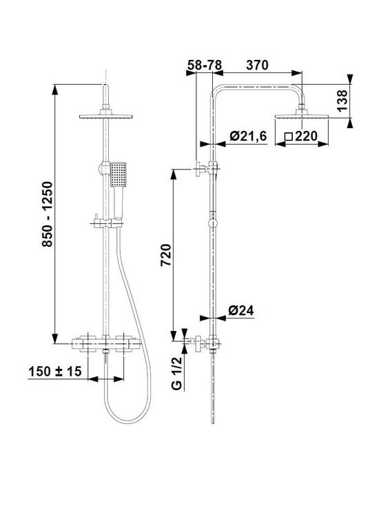 Душова система LOGON 5746-910-00 KFA ARMATURA - Зображення 164708069-d0724.jpg