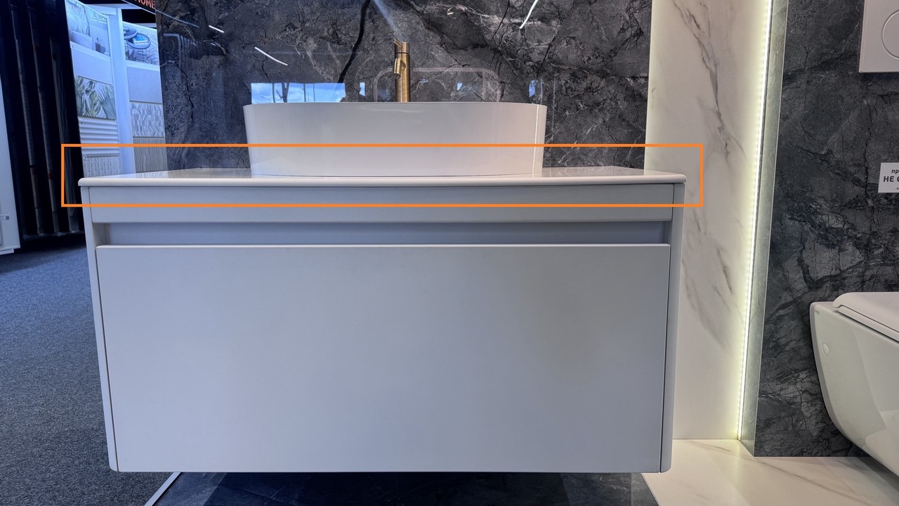 Стільниця 1000 Porto White matt Fancy Marble - Зображення