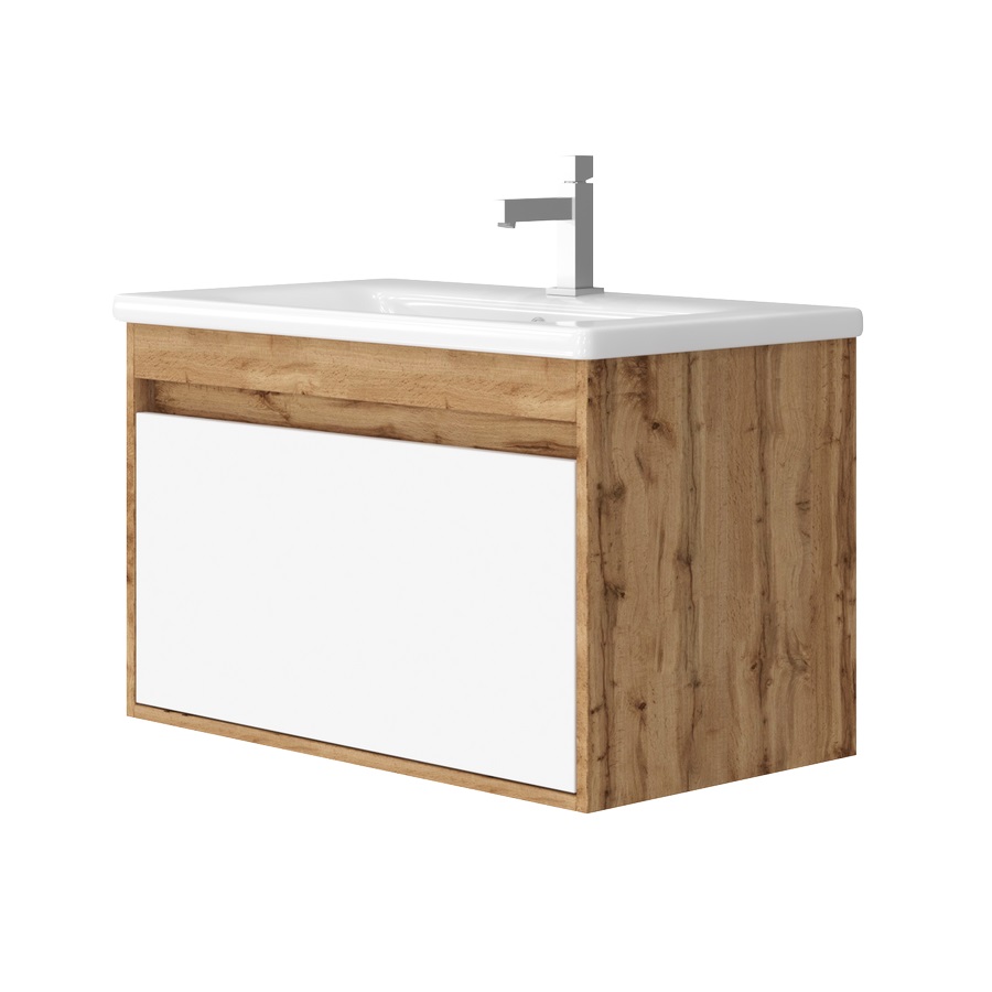 Шафка з умивальником Malta Mlt-80 дуб вотан Juventa - Зображення