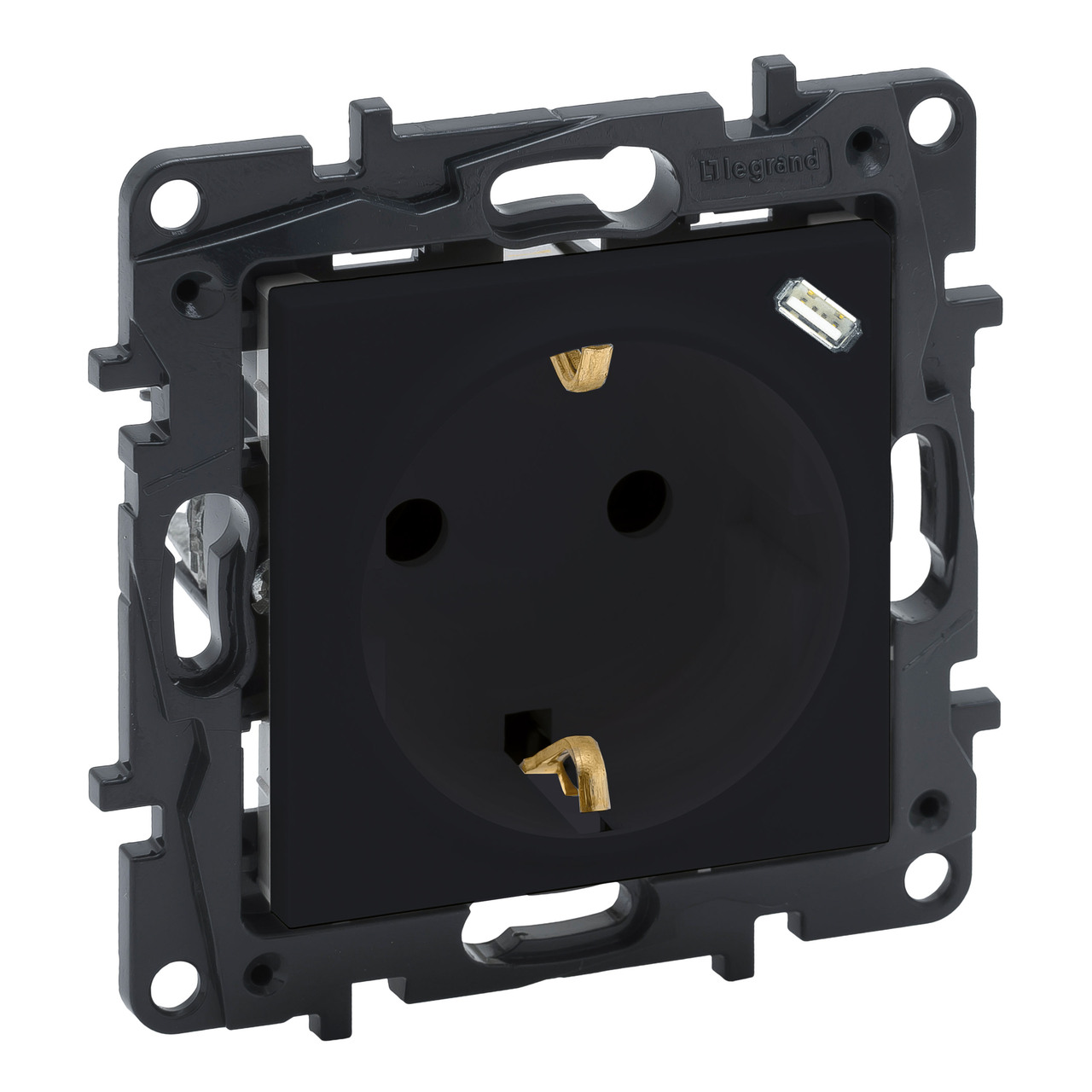 Розетка комбинированная 2К+3 16A+USB Тип C 1,5A 250В автоматические клеммы Niloe Step 864527 Legrand - Зображення 164711171-ac12a.jpg