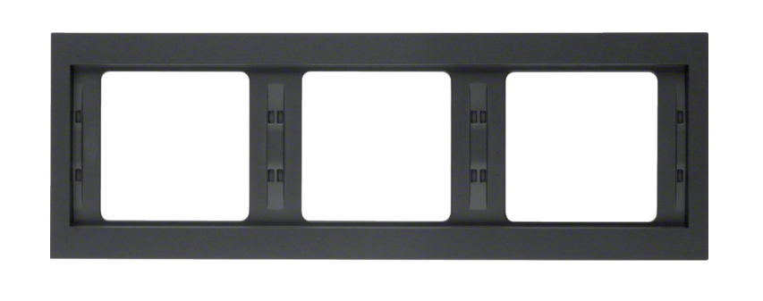 Рамка 3-місна Berker K1 Антрацит 13737006 Hager - Зображення