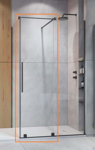 Душевая кабина (половина) Furo Brushed GunMetal KDJ 140 R RADAWAY - Зображення