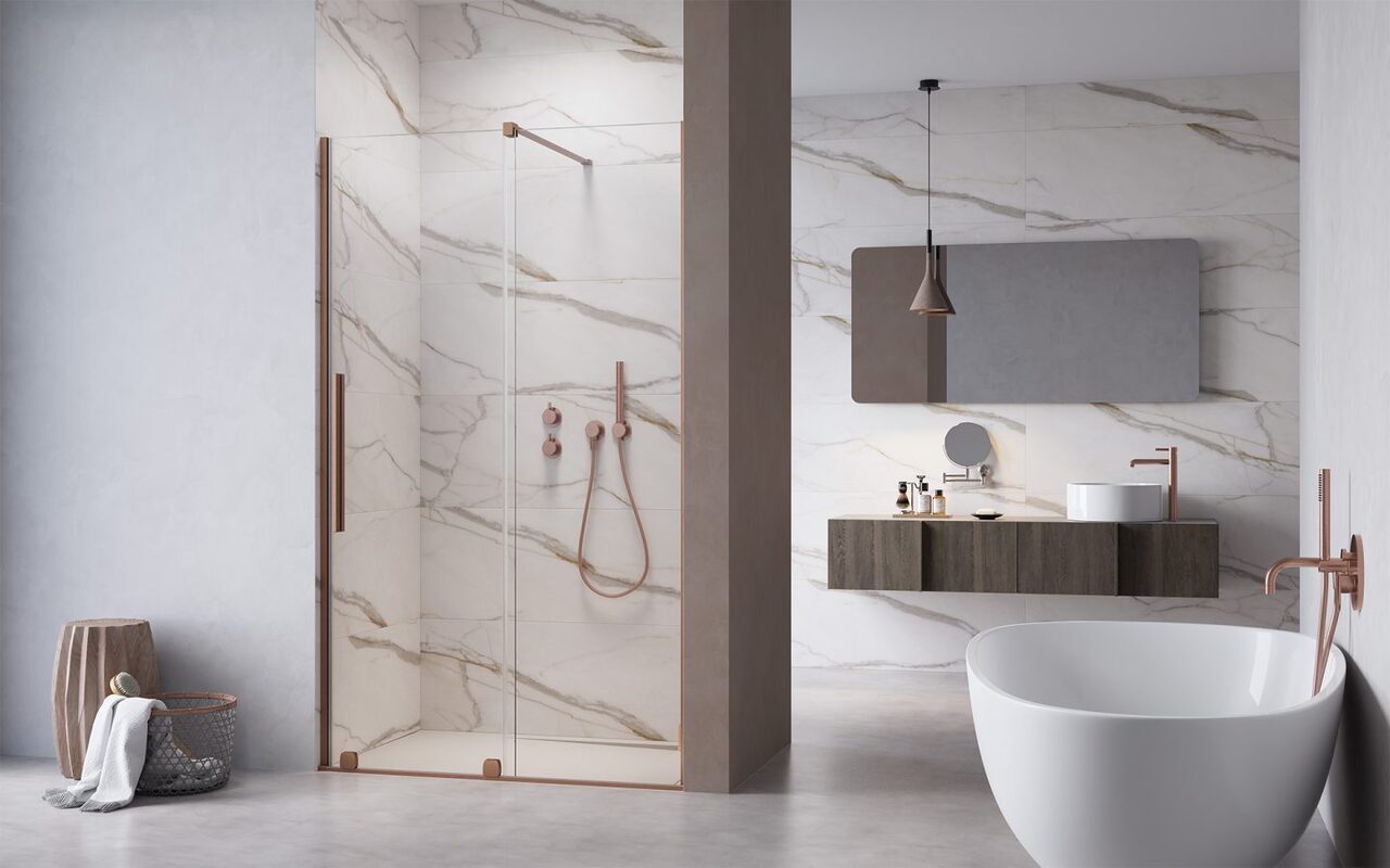 Душові двері Furo Brushed Copper DWJ 130 L RADAWAY - Зображення 164712105-f6e14.jpg