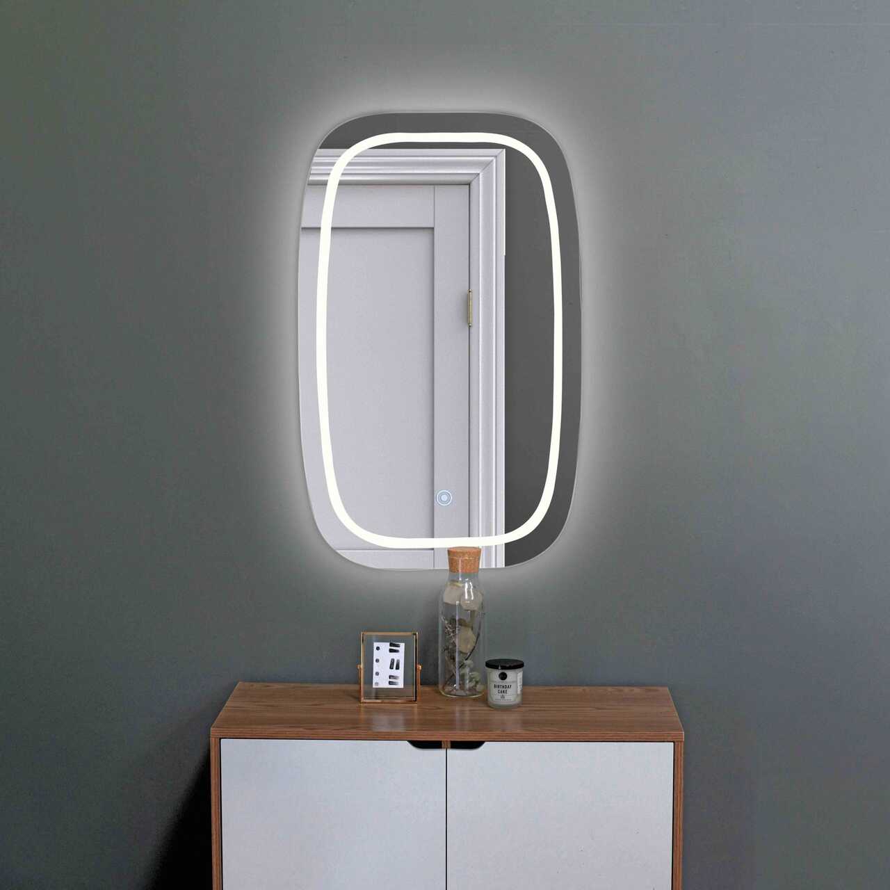 Дзеркало New Art One 500х800 LED Lyxury Wood - Зображення 164712962-310f2.jpg