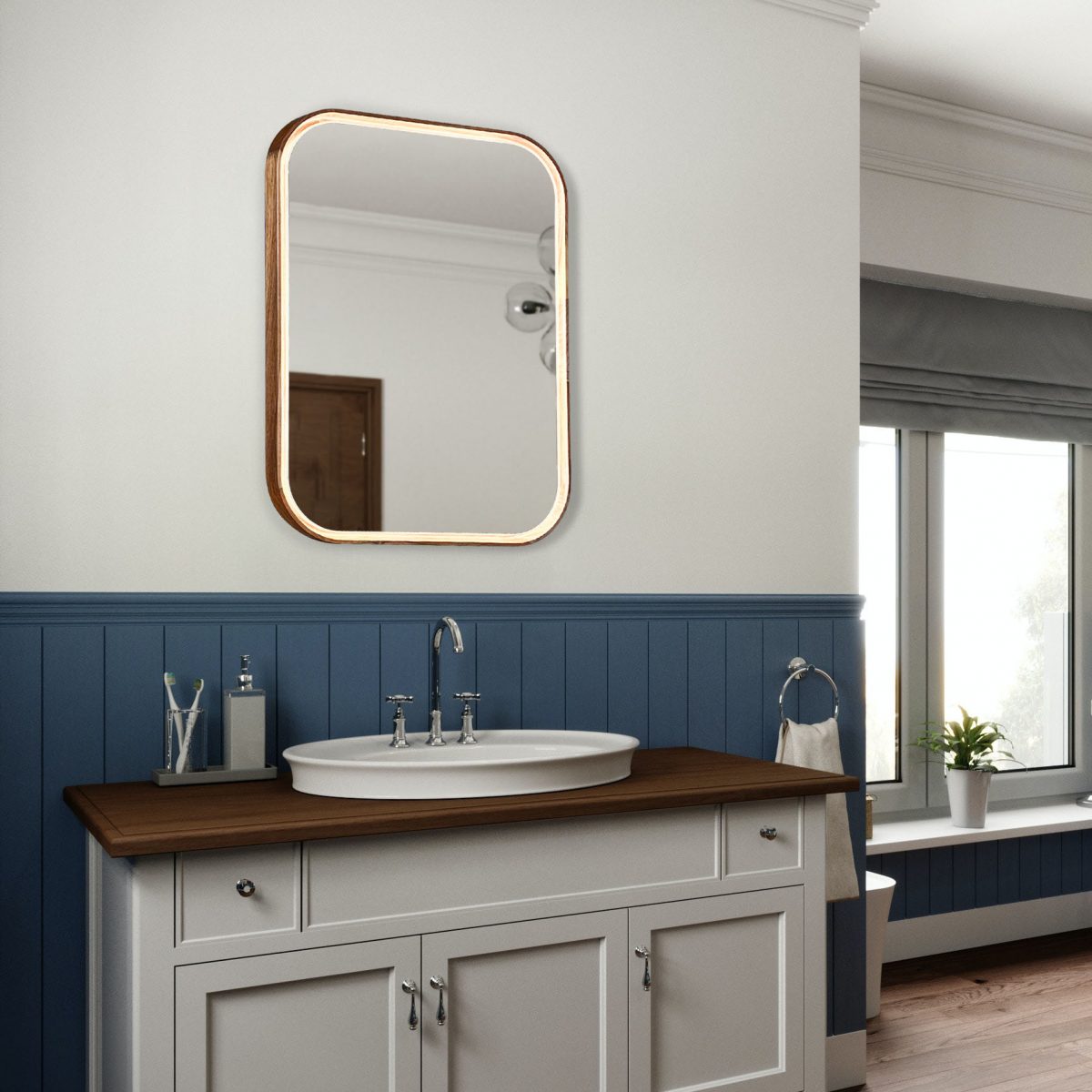 Дзеркало Eclipse Solar Reliability LED 500x700 Natural Walnut Luxury Wood - Зображення 164713000-9543c.jpg