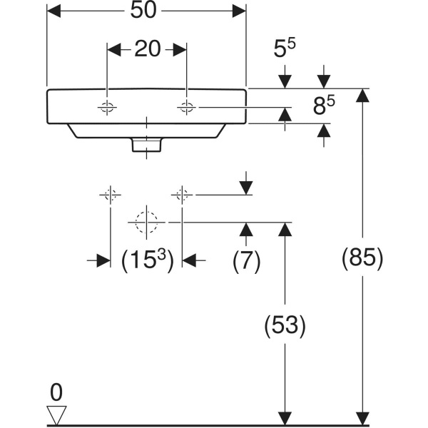 Умывальник 50 Smyle Square 500.256.01.1 Geberit - Зображення 164713045-f7386.jpg