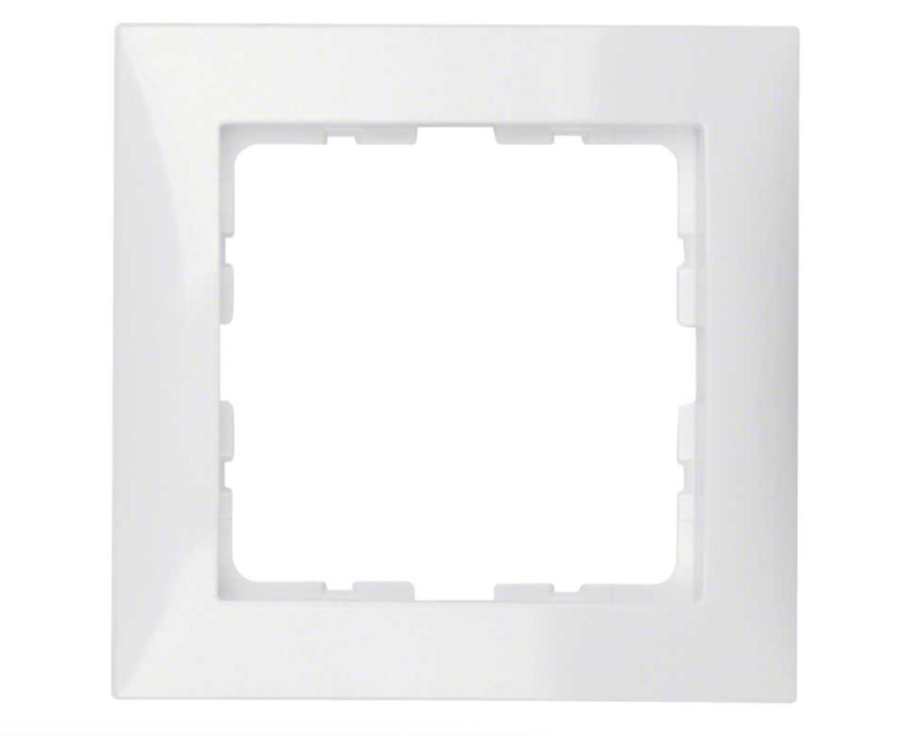 Рамка 1-місна Berker S1 Полярно-Білий 10118989 Hager - Зображення