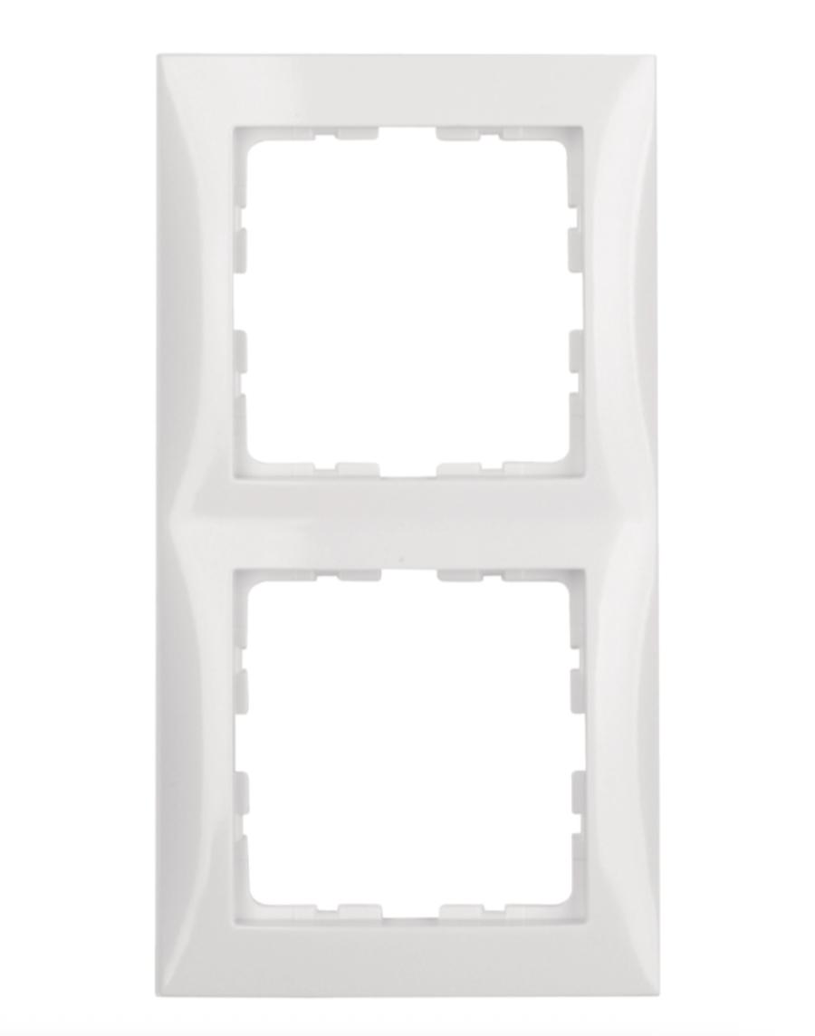 Рамка 2-місна Berker S1 Полярно-Білий 10128989 Hager - Зображення